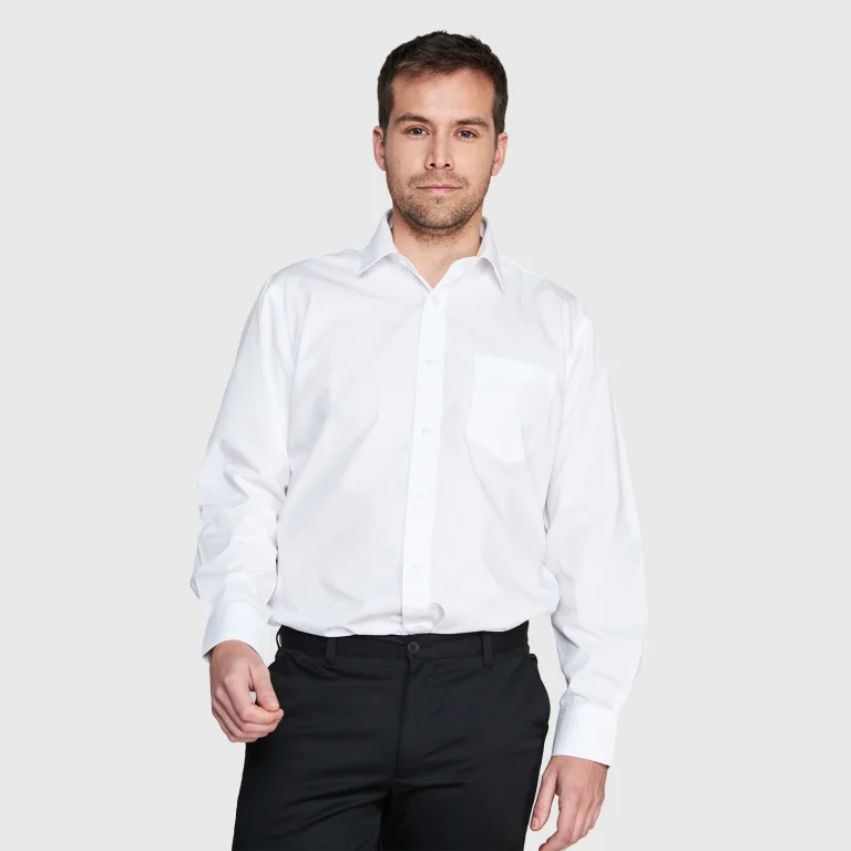 Camisa corporativa en tela trevira para uniforme institucional