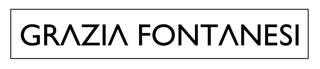 Logotipo Grazia Fontanesi en color blanco