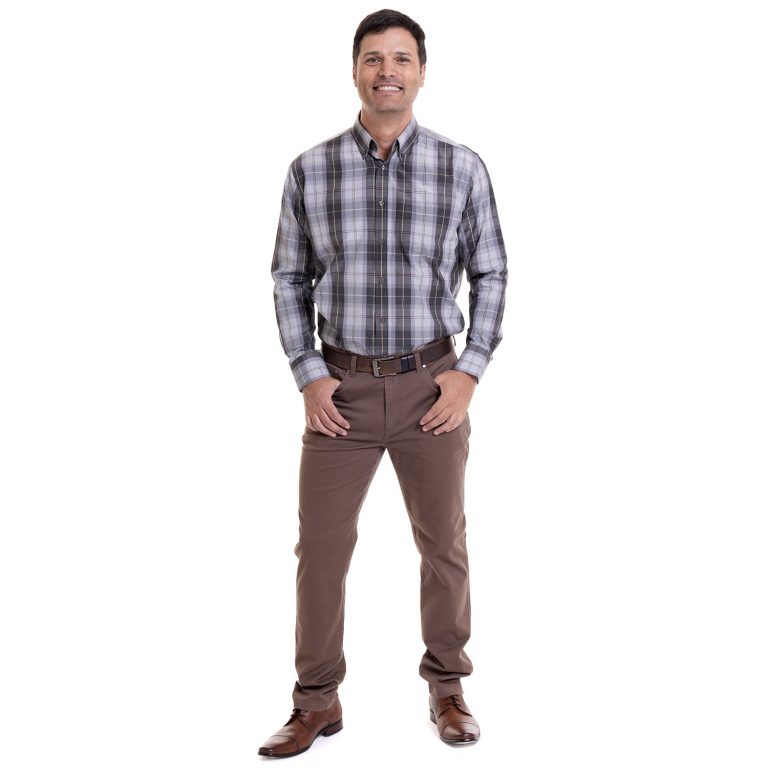 Pantalón de vestir corporativo slim fit con spandex