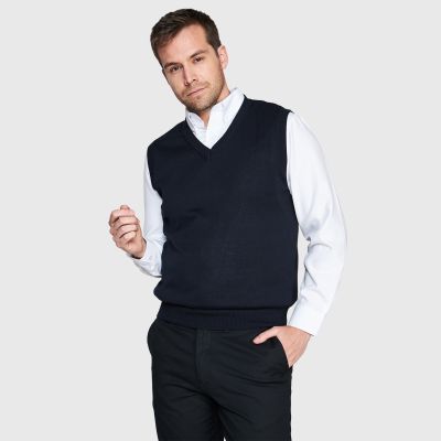 Sweater cuello V unisex para uniforme corporativo